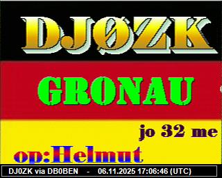 DJ0ZK: 2025110618 de PI1DFT