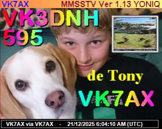 VK7AX: 2025122107 de PI1DFT