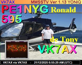 VK7AX: 2025122107 de PI1DFT