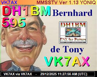 VK7AX: 2025122912 de PI1DFT