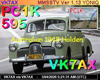 VK7AX: 2026040307 de PI1DFT