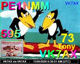 VK7AX: 2026051308 de PI1DFT