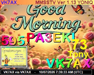 VK7AX: 2026071009 de PI1DFT